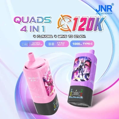 JNR Quads 4-in-1 Disposable Wholesale | 60ml & 120,000 Puffs